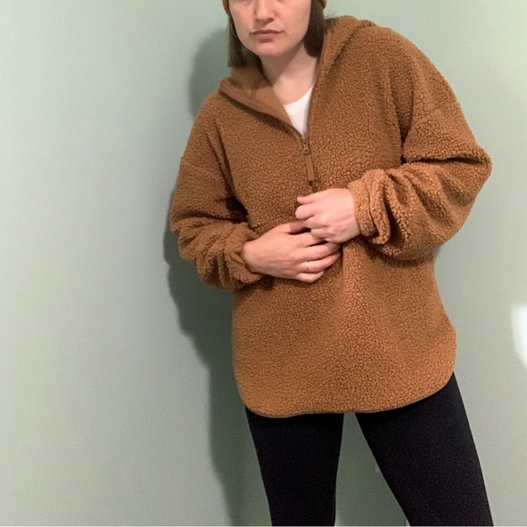 OLD NAVY sherpa 1/2 zip tunic hoody - Picture 3 of 10